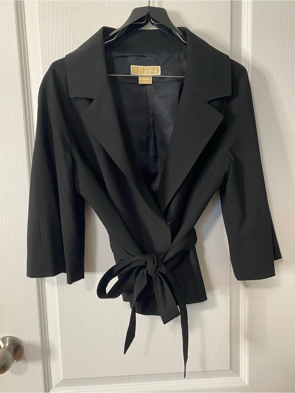 🛍️ Michael Kors Black Cropped Blazer with Belt